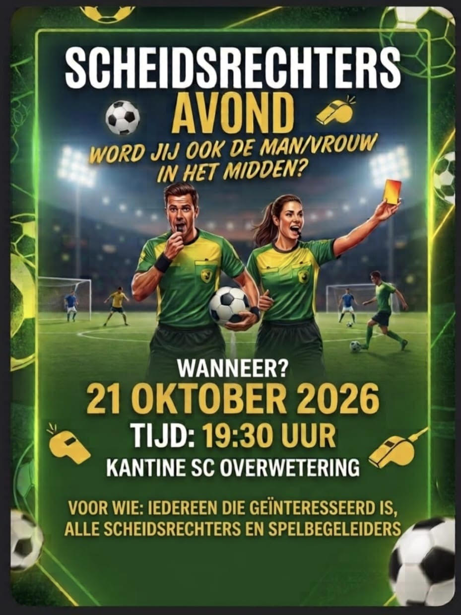 Scheidsrechtersavond | Fluit jij mee? ⚽💛💚